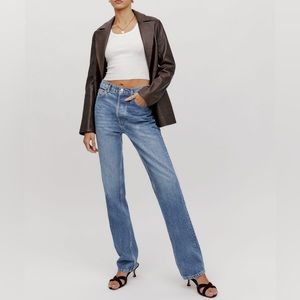 Cynthia High Rise Straight Long Jeans from Reformation
